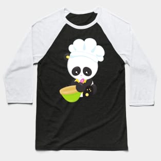 Cooking Panda, Baking Panda, Cute Panda, Bowl Baseball T-Shirt